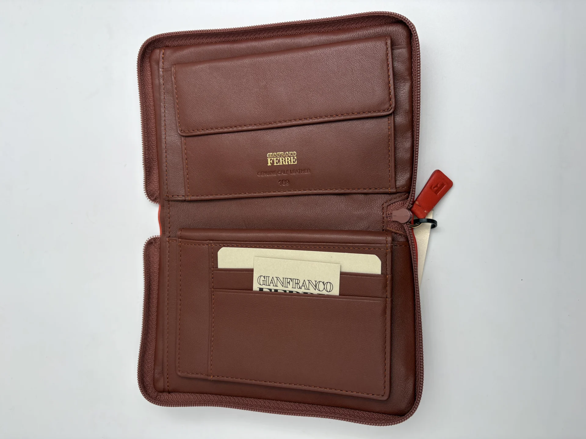 WOMENS ZIP UP PURSE BROWN