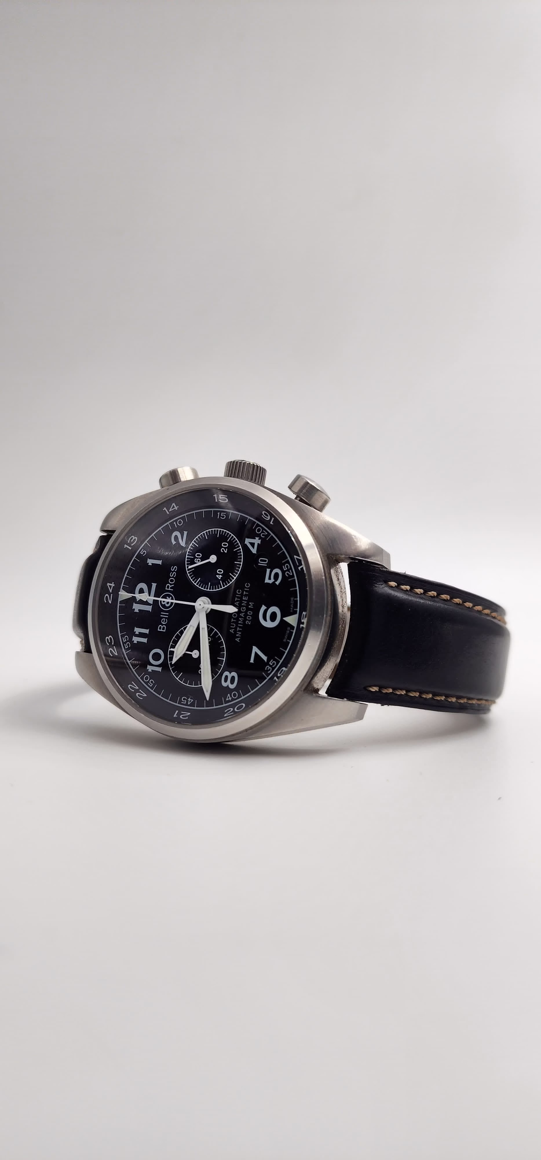 Bell & Ross BR126 Vintage Officer Black Chronograph